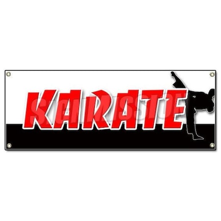 Signmission KARATE BANNER SIGN martial art self defense school lessons JIU-JITSU B-Karate
